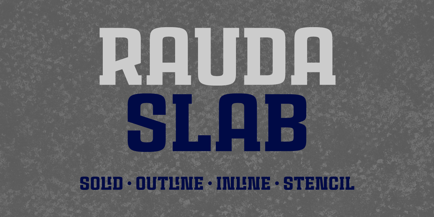 Пример шрифта Rauda Slab